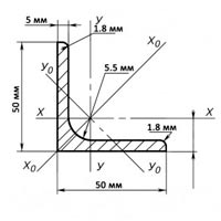 уголок стальной равнополочный 63х63х5