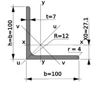 уголок стальной 100х100х7 