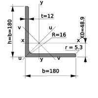 уголок стальной 180х180х12