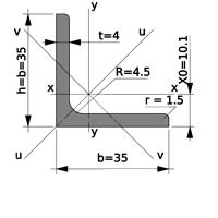 уголок стальной 35х35х4 