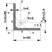 уголок стальной 80х80х6 
